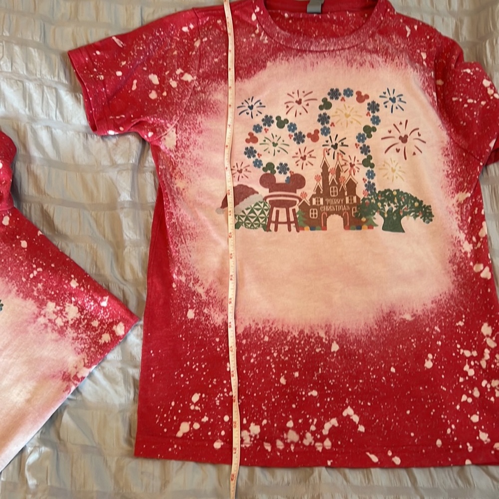 Donated Disney distressed bleached soft lightweight Christmas 4 parks fireworks - Picture 9 of 10